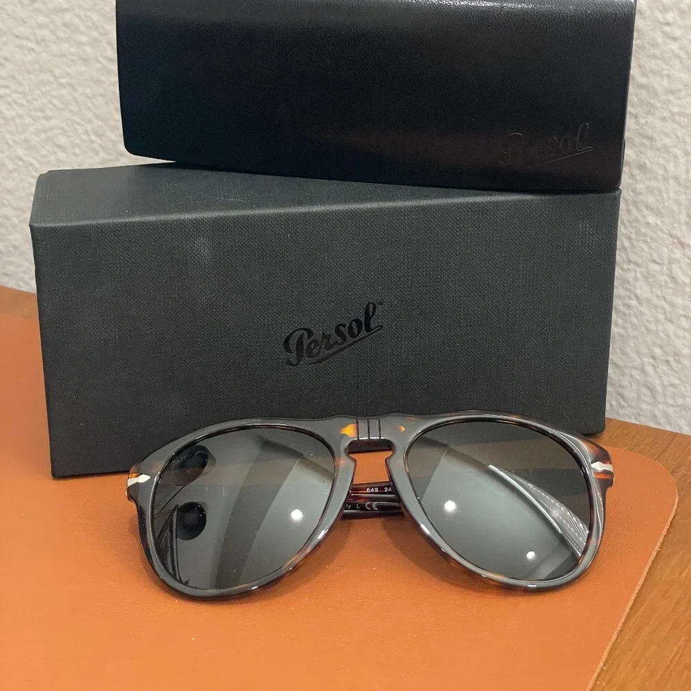 Persol 649 Steve McQueen Aviator Sunglasses - Picture 1 of 10